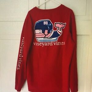 Vineyard Vines Red Long Sleeve Shirt